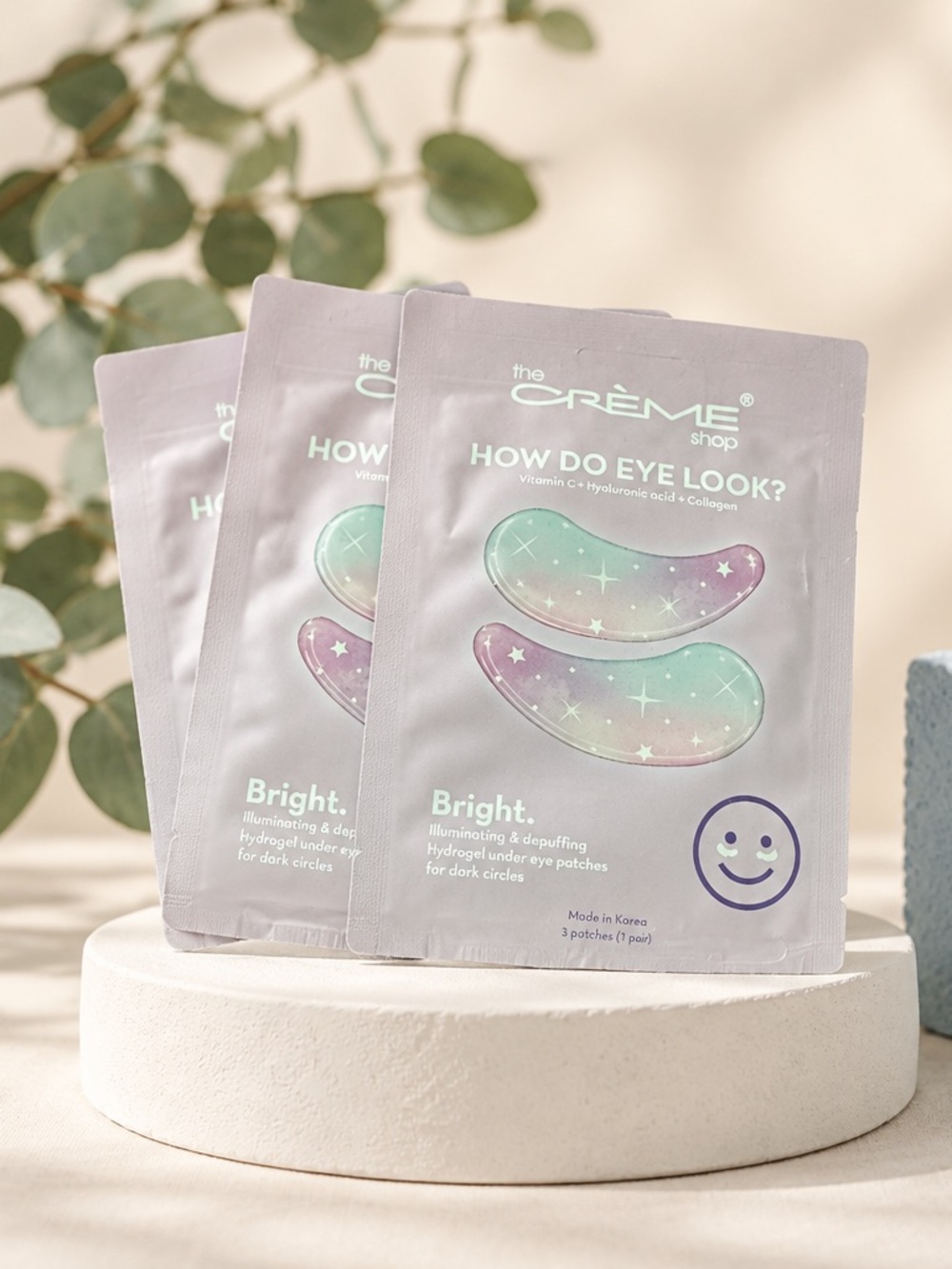 NWT Creme Shop How Do Eye Look? Brightening Under Eye Patches - 3 Sets